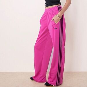 NWT - Adidas Originals Women's Firebird Track Pants Fuchsia Pink with Black